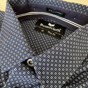 Buttercloth Icy Cotton Long Sleeve Button-Down Shirt